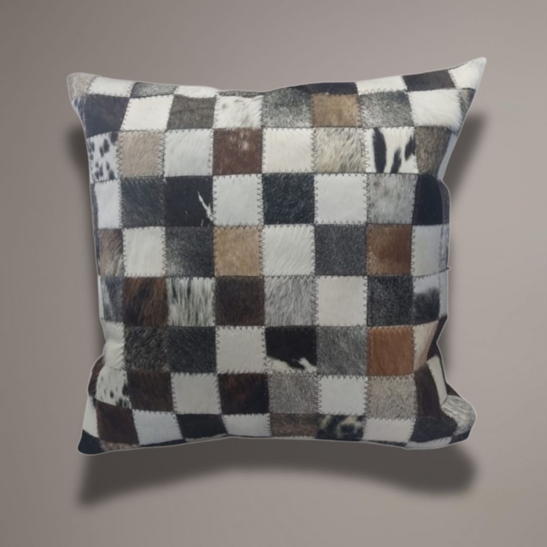 Brown and White Custom Made Patchwork Nguni Scatter Cushions1 (2)